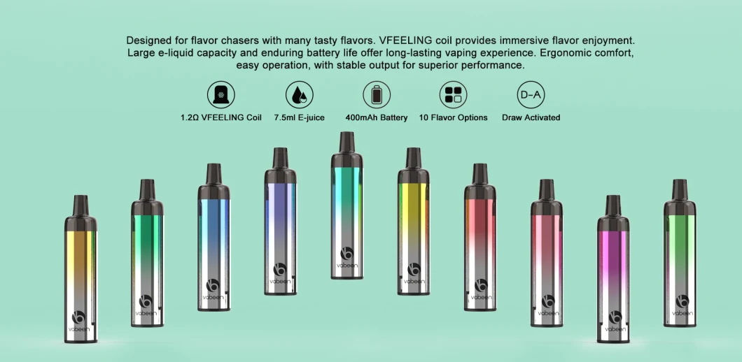 Vabeen Recharge Disposable Ecig Electronic Cigarette 3000puffs Disposable Vapes in 10 Flavors