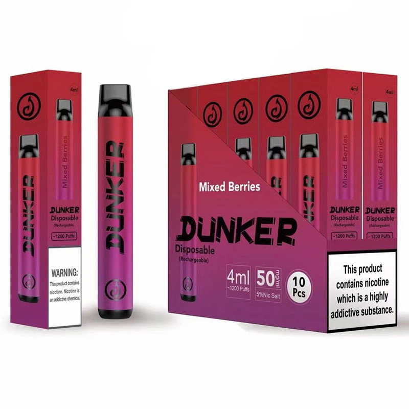 Fast Dilivery Dunker 2ml of E-Liquid Disposable Vape 1200puffs 10 Flavors Disposable Vape Pen