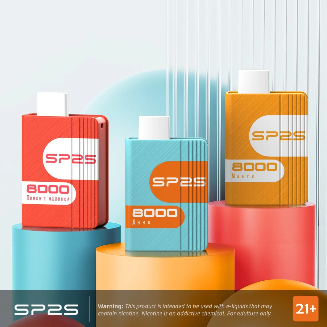 2023 Sp2s Hot Selling 8000puffs Rechargeable E-Cigarette 13ml E-Liquid Disposable Vape