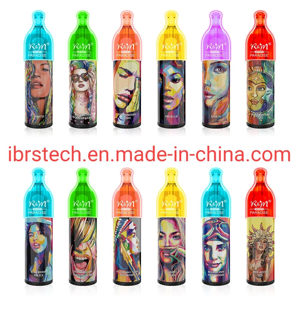 Wholesale OEM Custom Mesh Coil Rbg Light 10000puffs R&M Paradise Puff E Cigarette Disposable Vape Pen